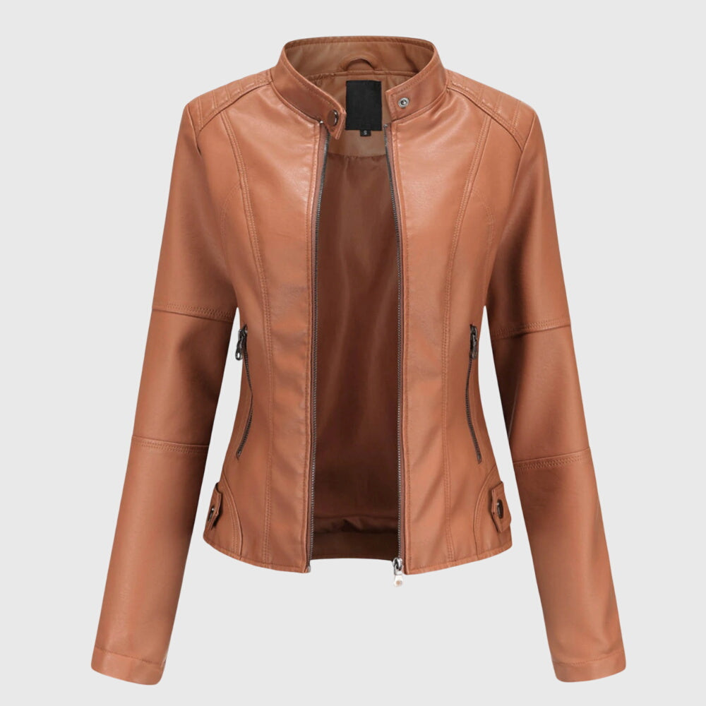 Solana | Chaqueta de cuero para mujer con estilo y cremallera
