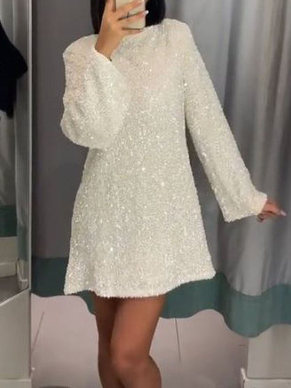 Mireia | Women's short sequin dress with bow detail