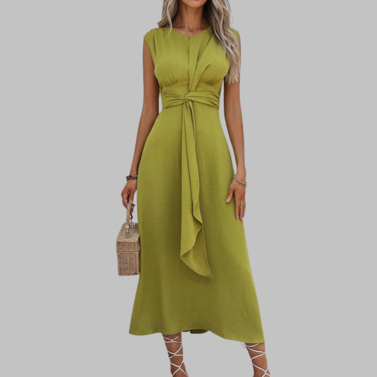 Zanira | Elegantes Maxikleid mit Rundhalsausschnitt und ärmellos  
