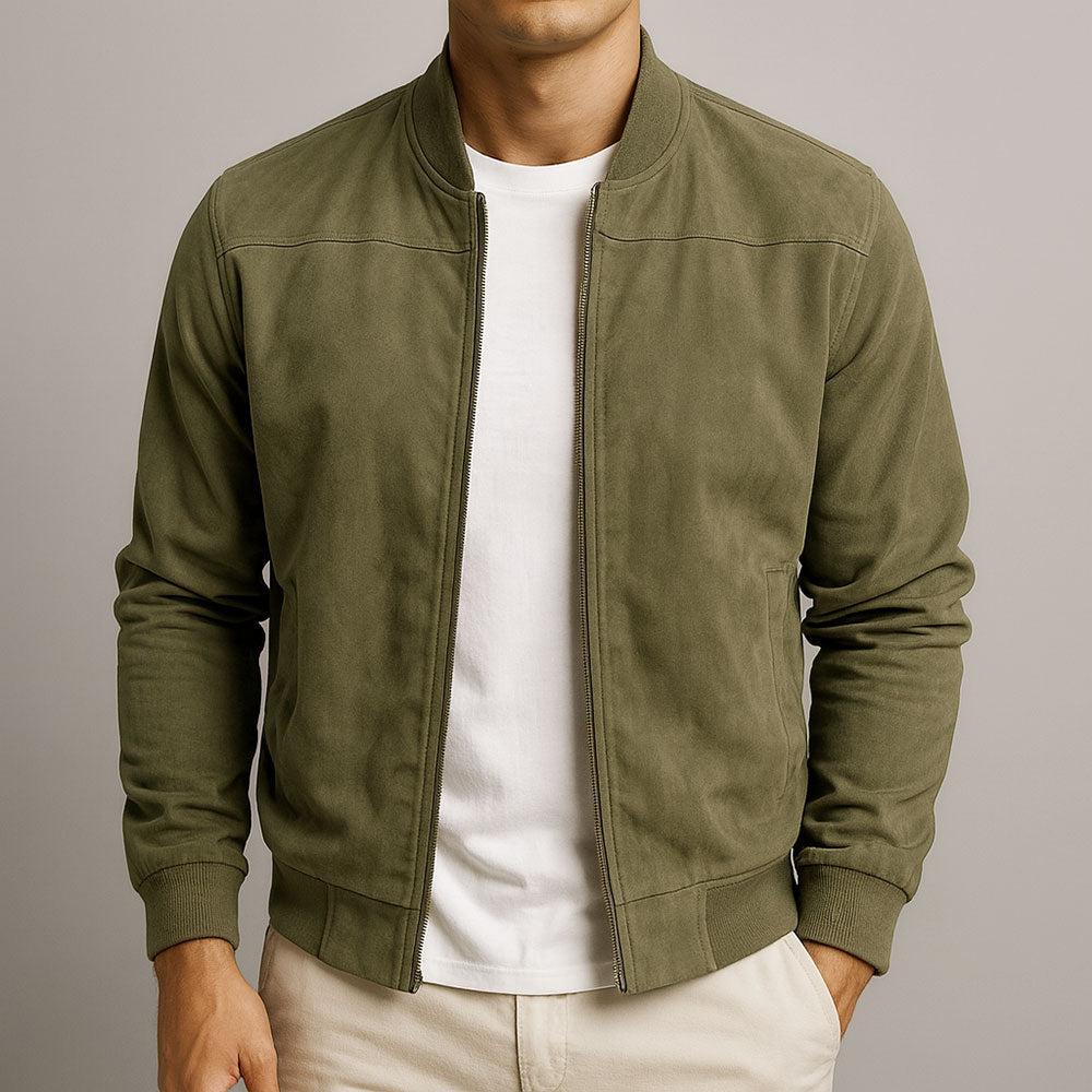Tadeo | Chaqueta minimalista con cremallera y puños rectos