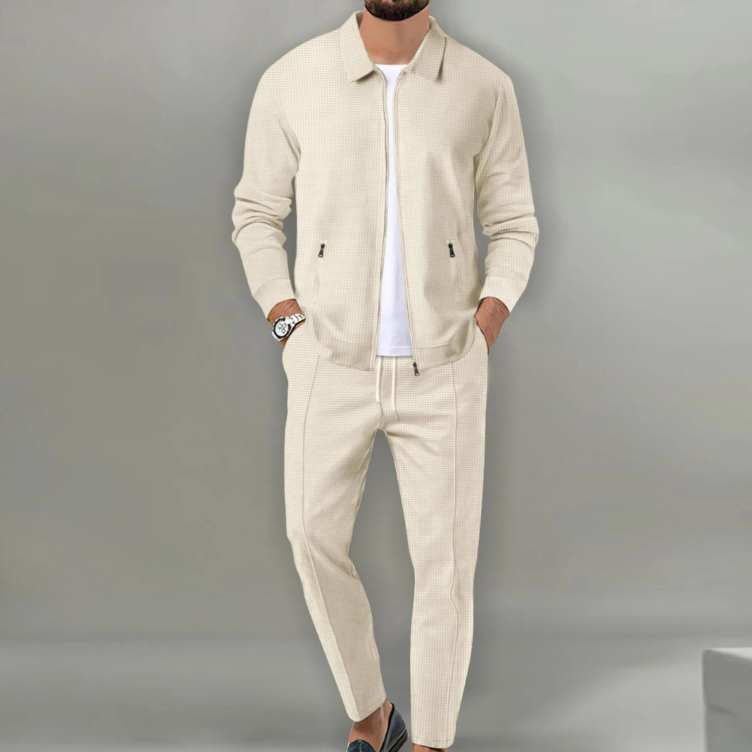 Aureliano | Men's Set with Bomber Jacket and Comfortable Stretch Pants | Sporty
