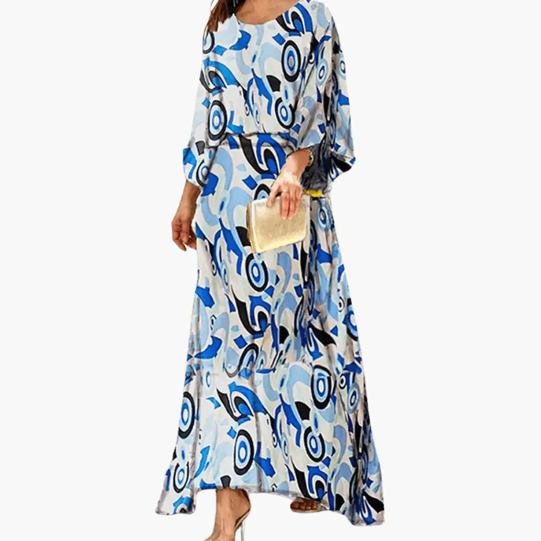 Gabriela | Sukienka maxi damska w stylu boho z nadrukiem