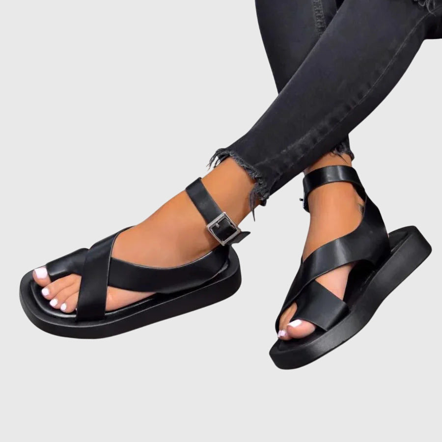 Avril | Sandales orthopédiques à bride croisée et boucle