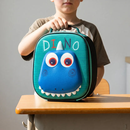 Miko | Bolsa térmica infantil con diseño de dinosaurio verde