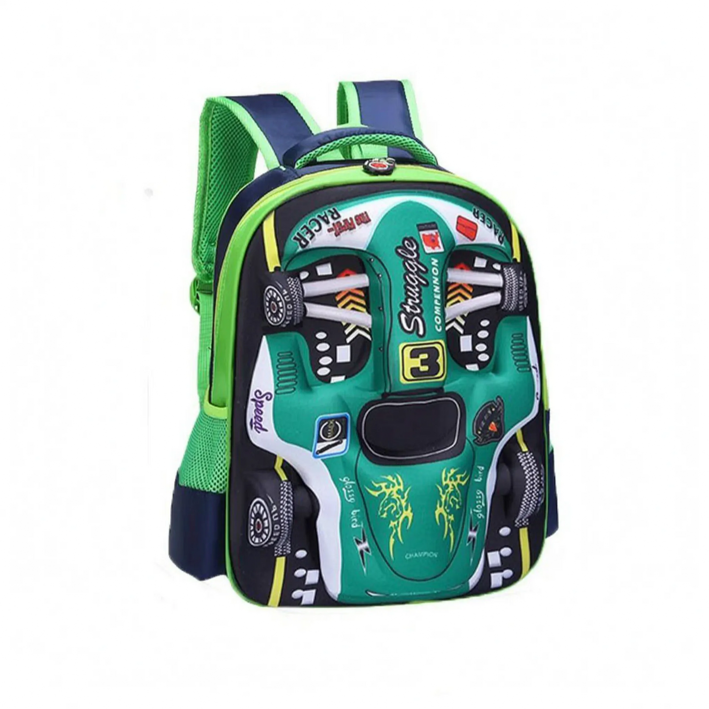 Aiko | Schulrucksack mit Rennwagen und Taschen