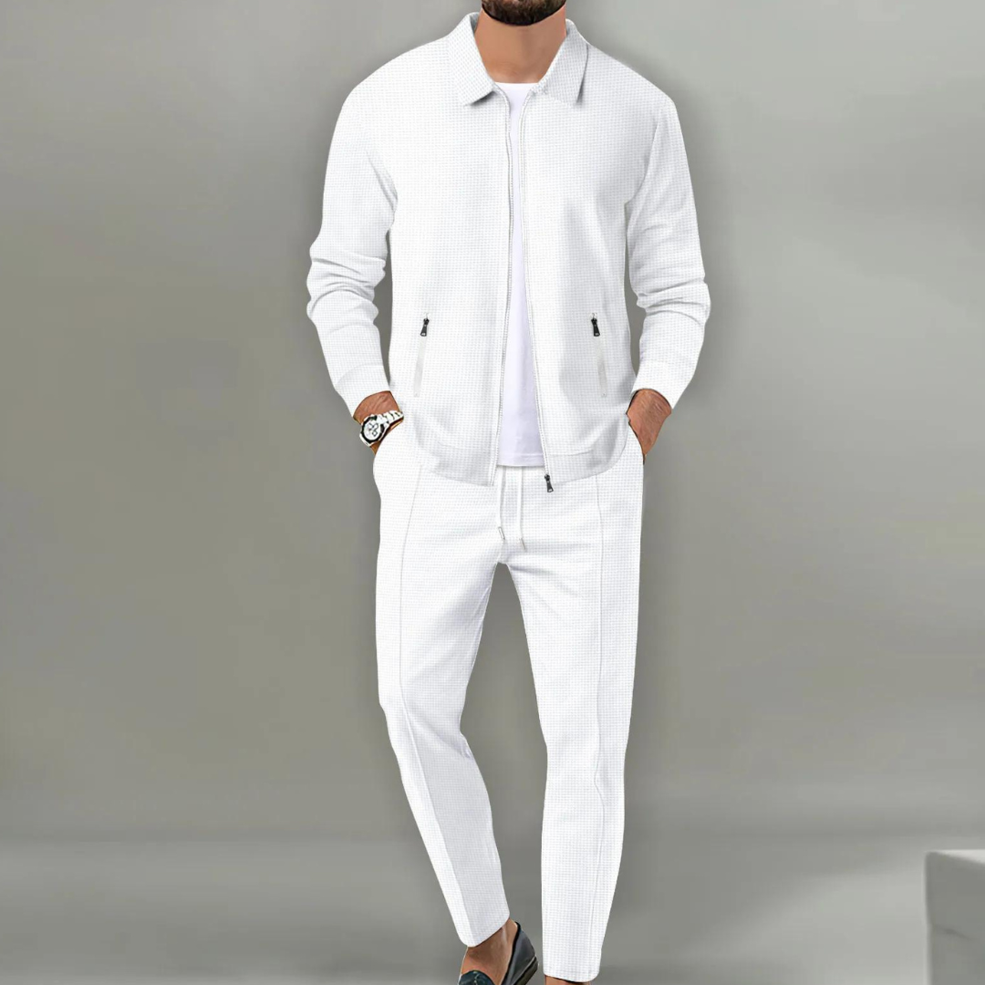 Aureliano | Men's Set with Bomber Jacket and Comfortable Stretch Pants | Sporty