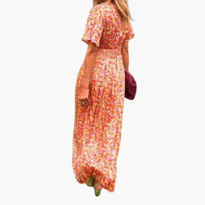 Antonia | Robe maxi croisée pour femme avec col en V