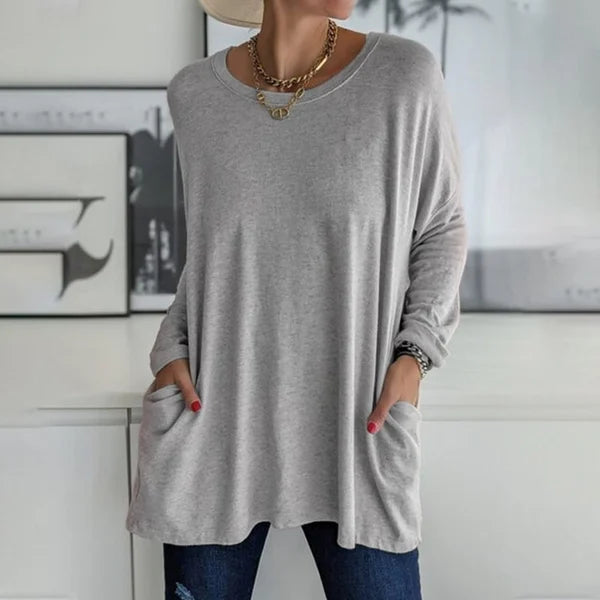 Aris | Bluse mit langen Ärmeln und lockerem Sitz für Damen