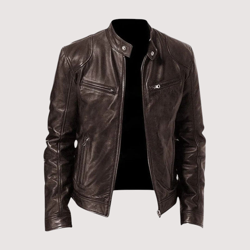 Mark | Slim-fit Zip-up Biker Jacket