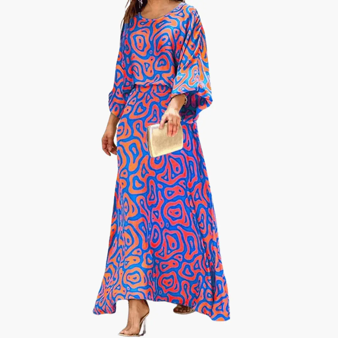 Gabriela | Sukienka maxi damska w stylu boho z nadrukiem