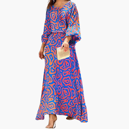 Gabriela | Sukienka maxi damska w stylu boho z nadrukiem