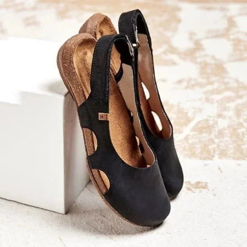 Lorenae | Sandalias cerradas para mujer con diseño cómodo y tira trasera