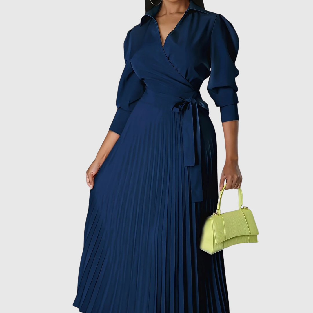 Velinas | Weiches, plissiertes Midikleid