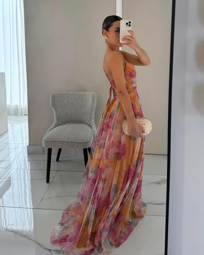Gundisalva | Elegantes Maxikleid für Damen mit frühlingshaftem Blumenmuster