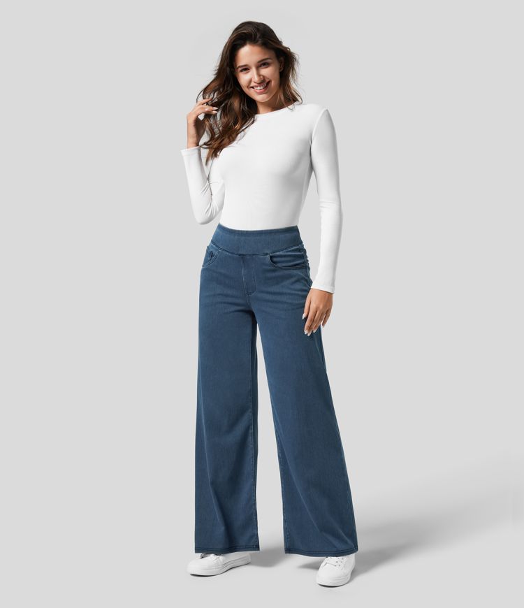 Estela | High-waisted wide-leg loose-fit trousers