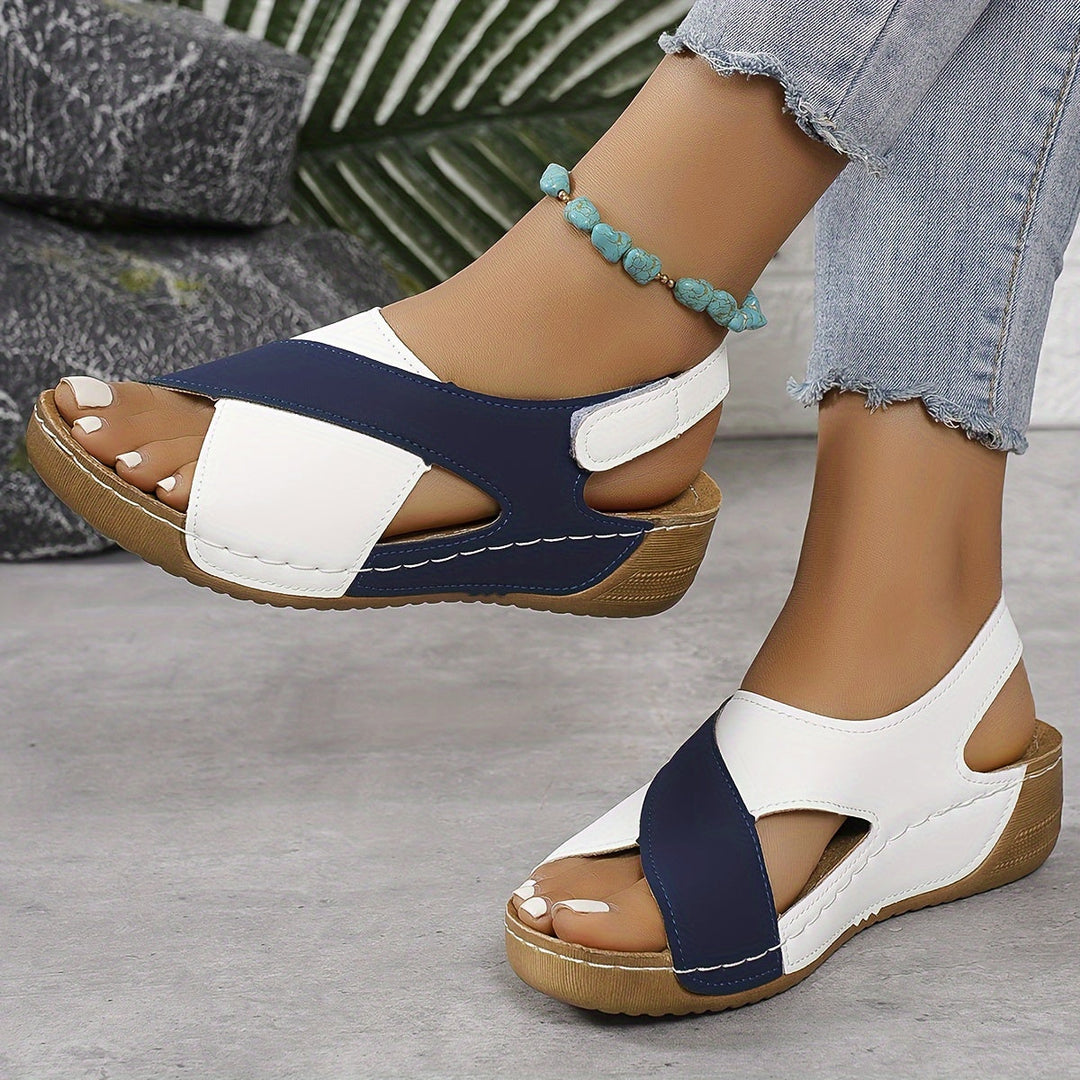 Jaleira | Damen-Wandersandalen mit Keilabsatz und Riemen | Modern