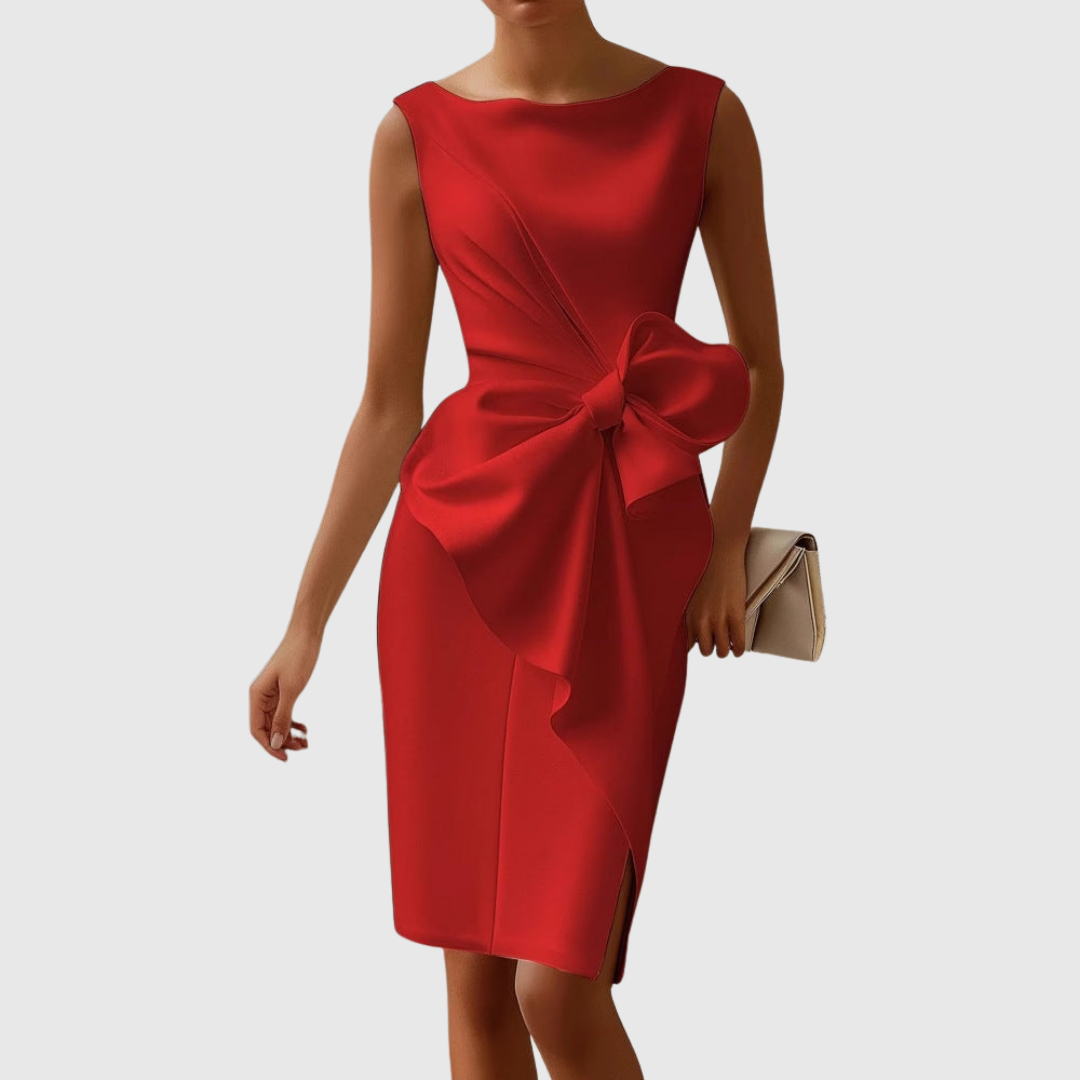 Montserrat | Ärmelloses Midikleid mit gekreuztem Detail  