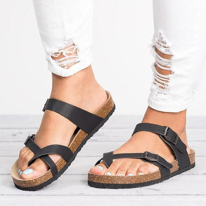 Lorena | Sandalias ortopédicas con tiras ajustables y hebillas