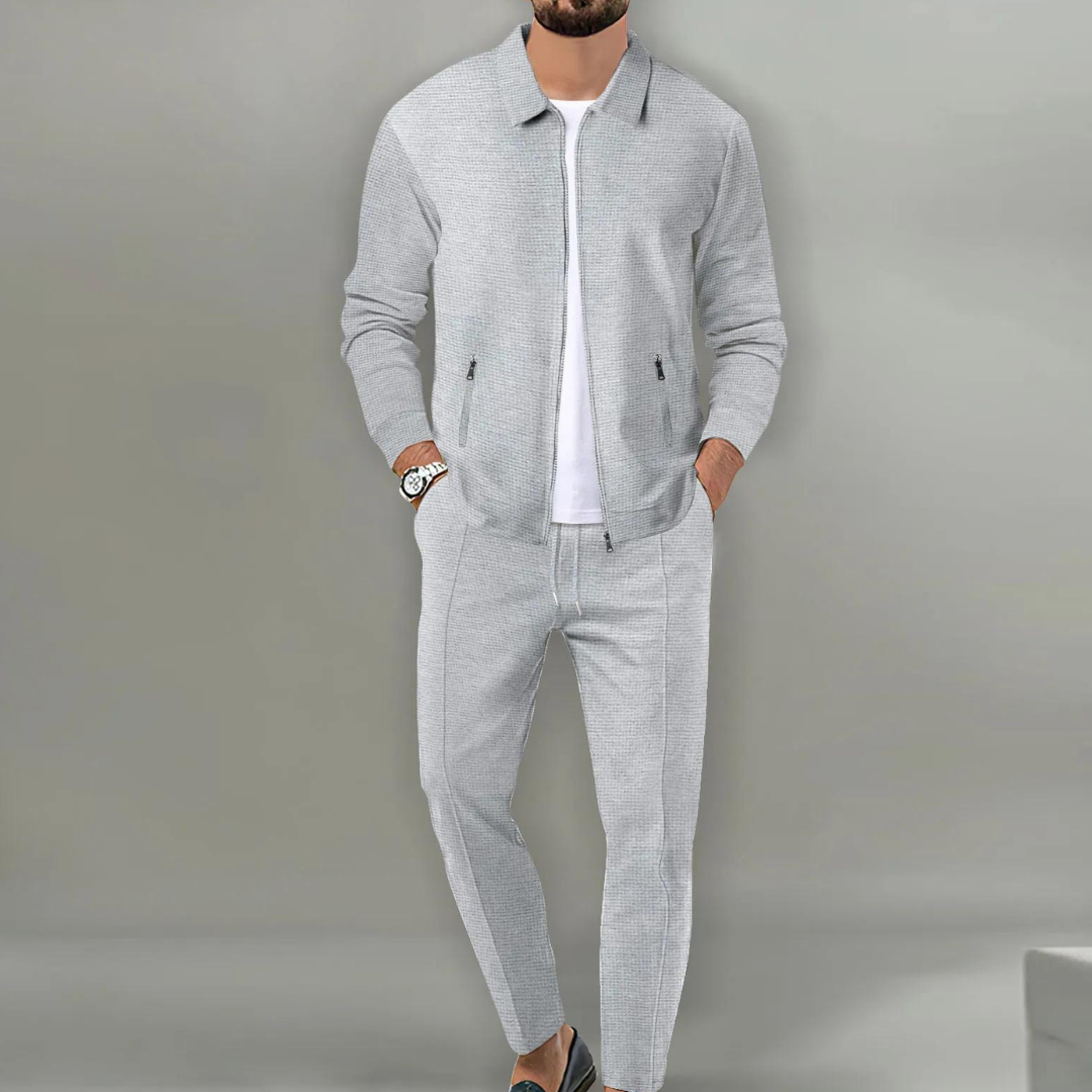 Aureliano | Men's Set with Bomber Jacket and Comfortable Stretch Pants | Sporty
