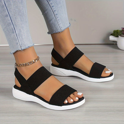 Leocadia | Leichte Damensandalen mit elastischen Riemen für den Sommer  