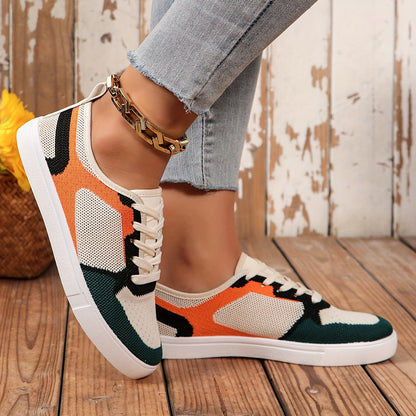 Zarela | Zapatillas para mujer de malla multicolor con cordones