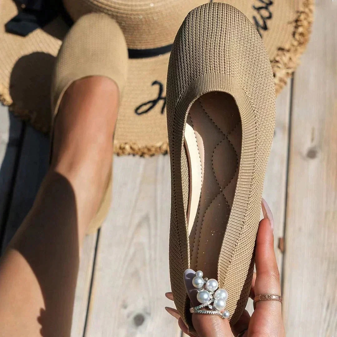 Lara | Flache orthopädische Schuhe ohne Schnürsenkel mit geschlossenem Design