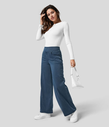 Estela | High-waisted wide-leg loose-fit trousers