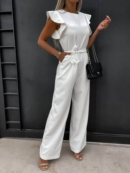Yessica | Eleganter Damenoverall mit weitem Bein und taillierendem Gürtel | Raffiniert  