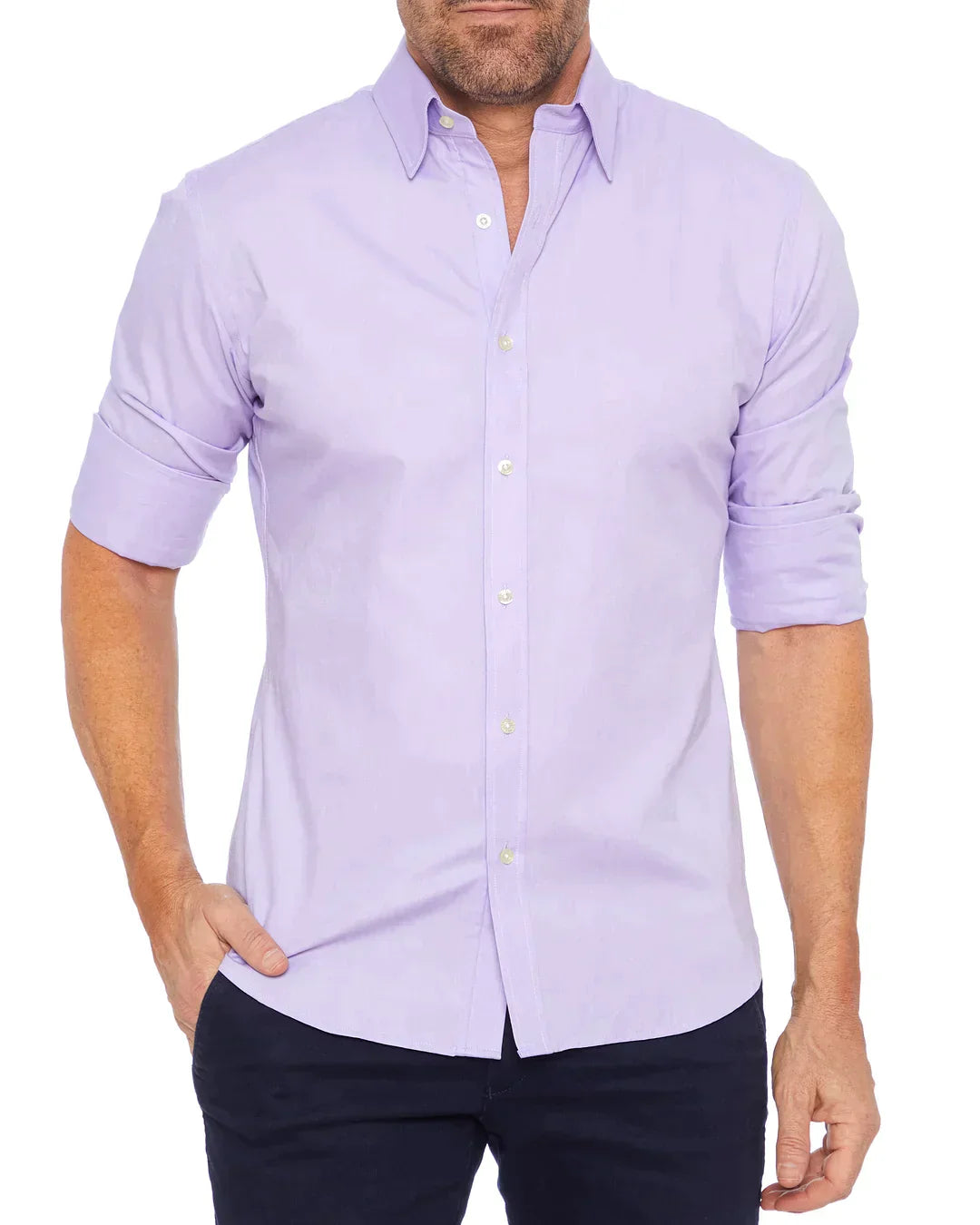 Mateo | Long-sleeve shirt with zip-up classic collar