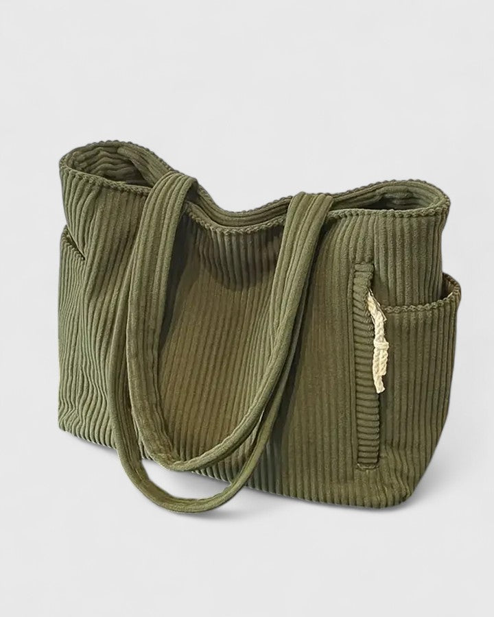 Janine | Gerippte Tote-Tasche für die Schulter  