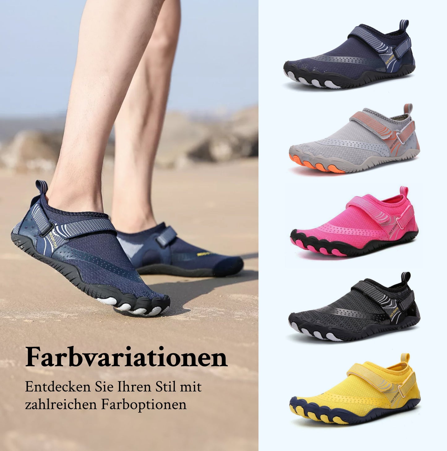 Zaira | Orthopedic Water Shoes with Non-Slip Sole and Strap