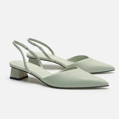Belora | Damen-Sandalen mit spitzer Zehenpartie und niedrigem, offenen Absatz  