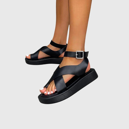 Avril | Sandales orthopédiques à bride croisée et boucle