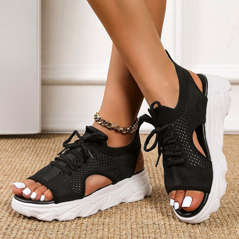 Nerissa | Women's Lace-up Sports Sandals with Adjustable Fit | Trendy
