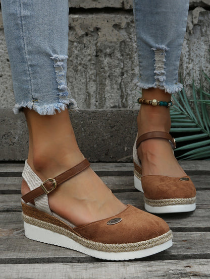 Gracia | Espadrilles für Damen mit Plateau und metallischem Detail  