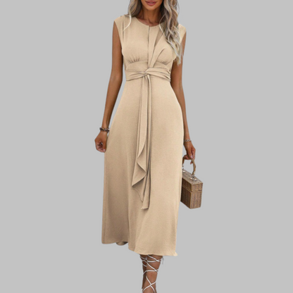 Zanira | Elegantes Maxikleid mit Rundhalsausschnitt und ärmellos  