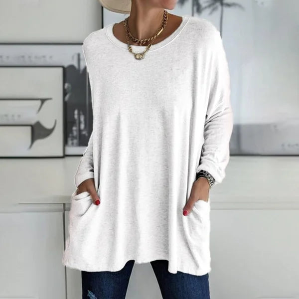 Aris | Bluse mit langen Ärmeln und lockerem Sitz für Damen
