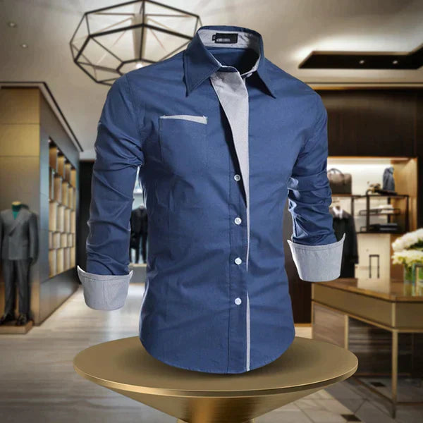 Andrés | Chemise à manches longues et fermeture boutonnée, col classique