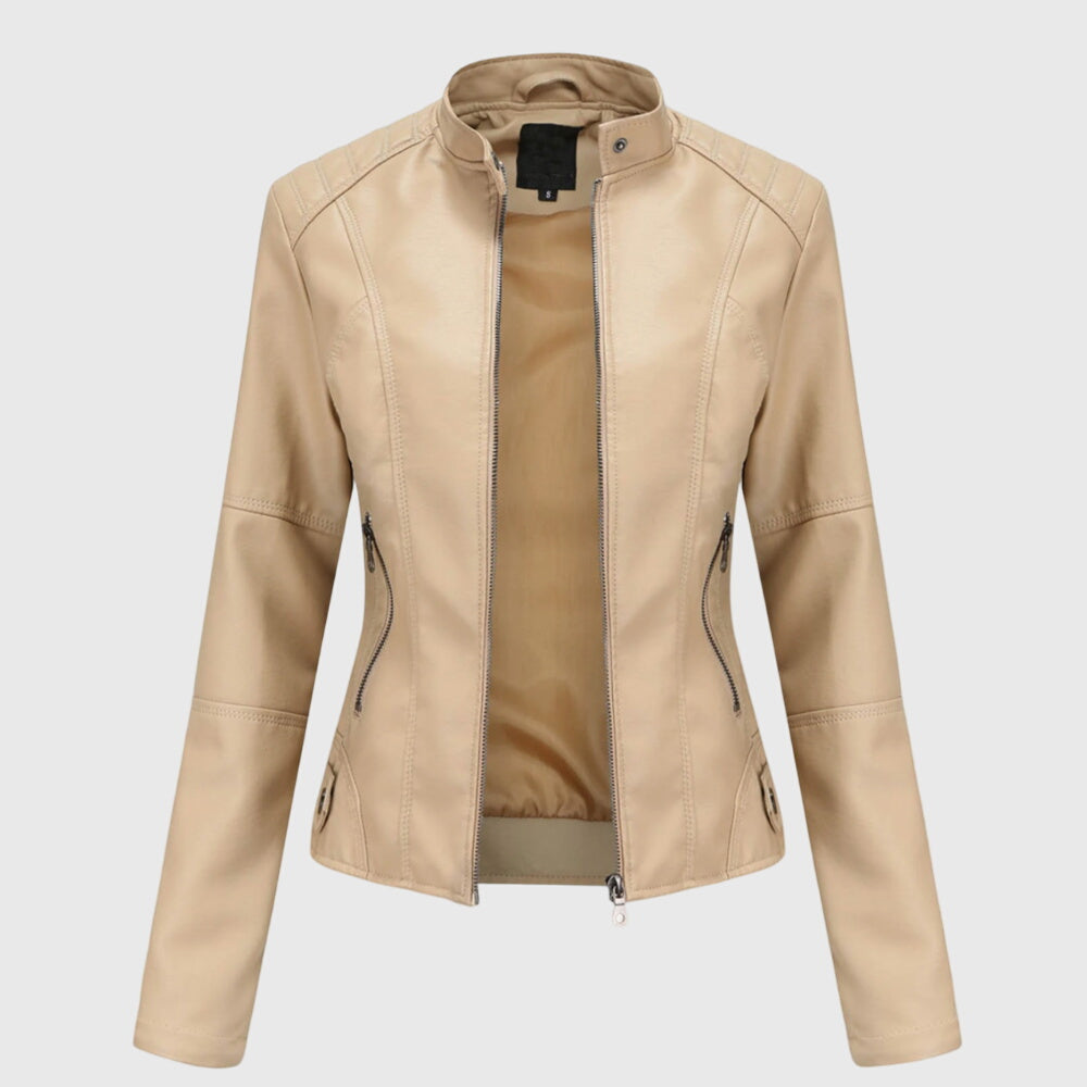 Solana | Chaqueta de cuero para mujer con estilo y cremallera
