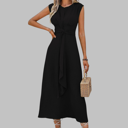 Zanira | Elegantes Maxikleid mit Rundhalsausschnitt und ärmellos  