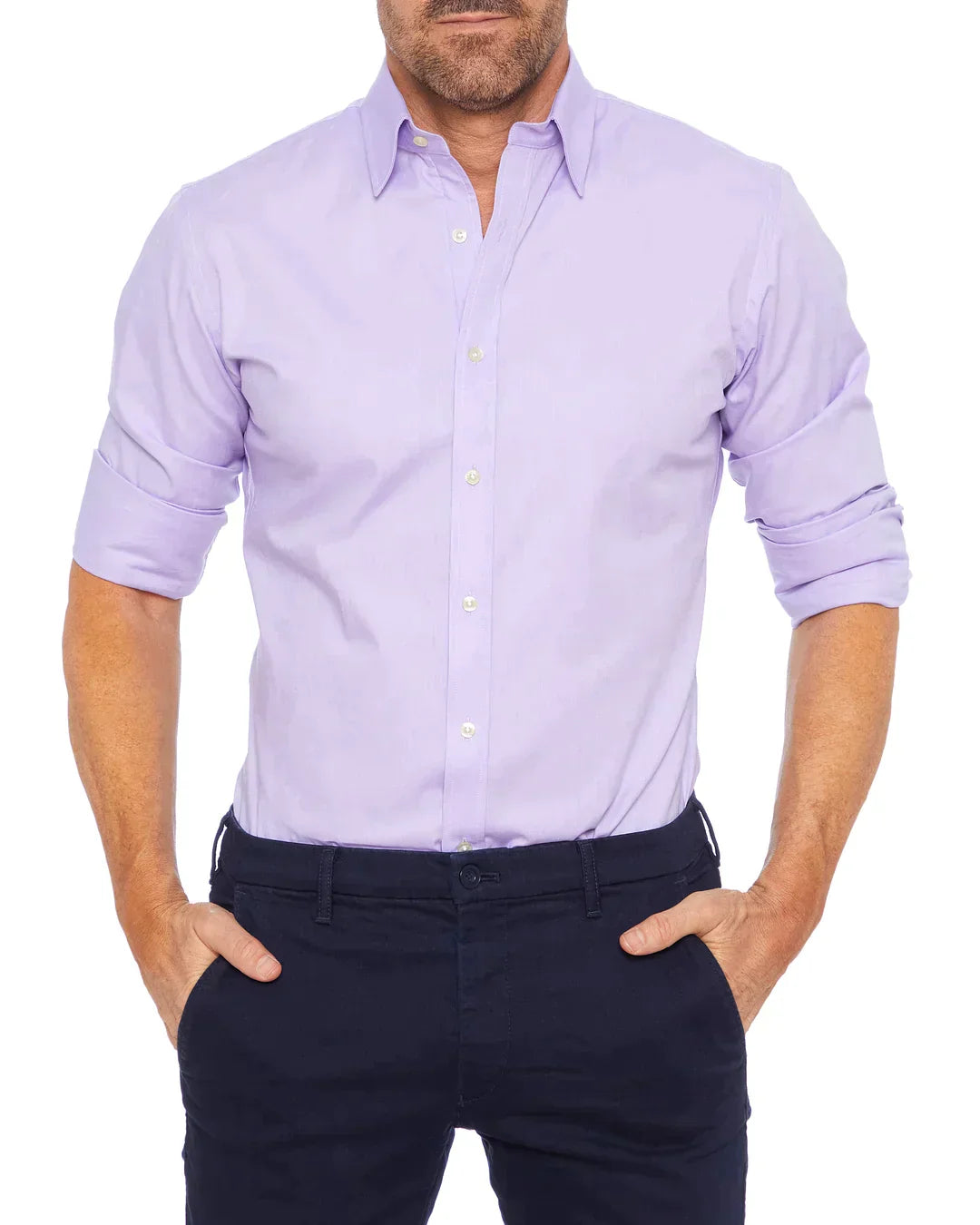 Mateo | Long-sleeve shirt with zip-up classic collar