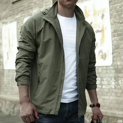 David | Leichte Herrenjacke mit Stehkragen und Reißverschluss