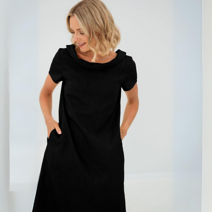 Velmira | Short dress with short sleeves and loose design