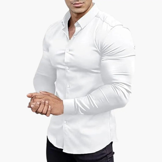 José | Męska koszula slim fit z guzikami i długim rękawem