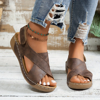 Lola | Sandalias de cuña para mujer con plataforma y suela acolchada
