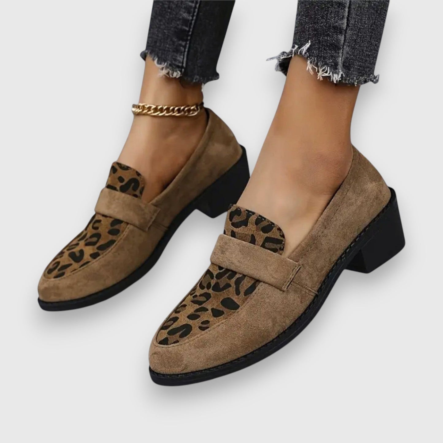 Brunela | bequeme Mokassins mit Leopardenmuster und Design
