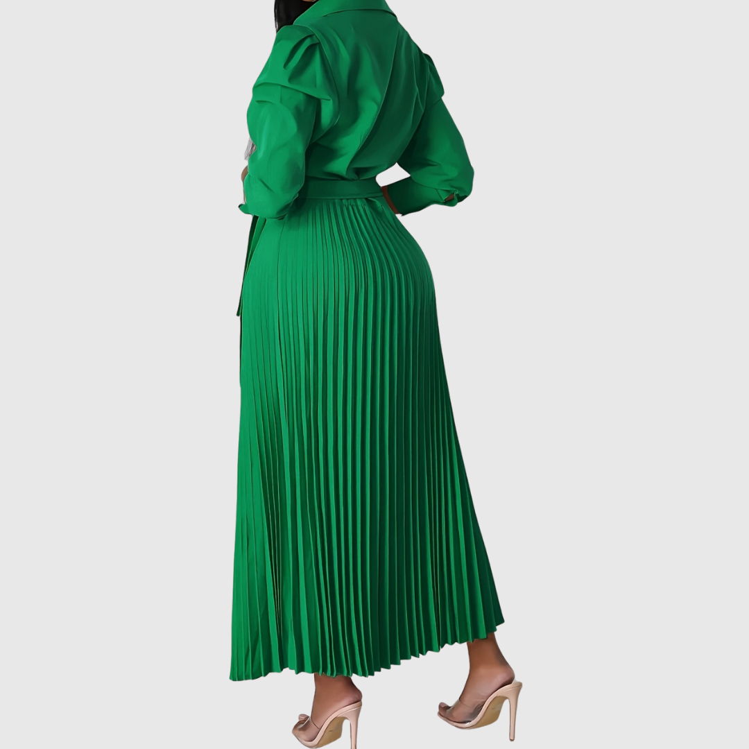Velinas | Weiches, plissiertes Midikleid