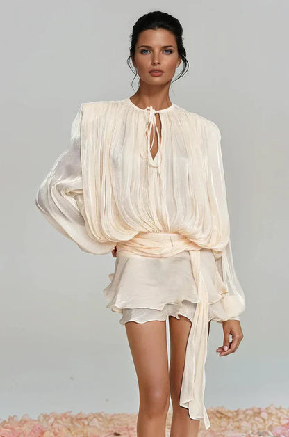 Fermina | Vestido Mini Elegante para Mujer con Mangas Abullonadas