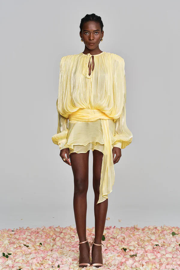 Fermina | Vestido Mini Elegante para Mujer con Mangas Abullonadas