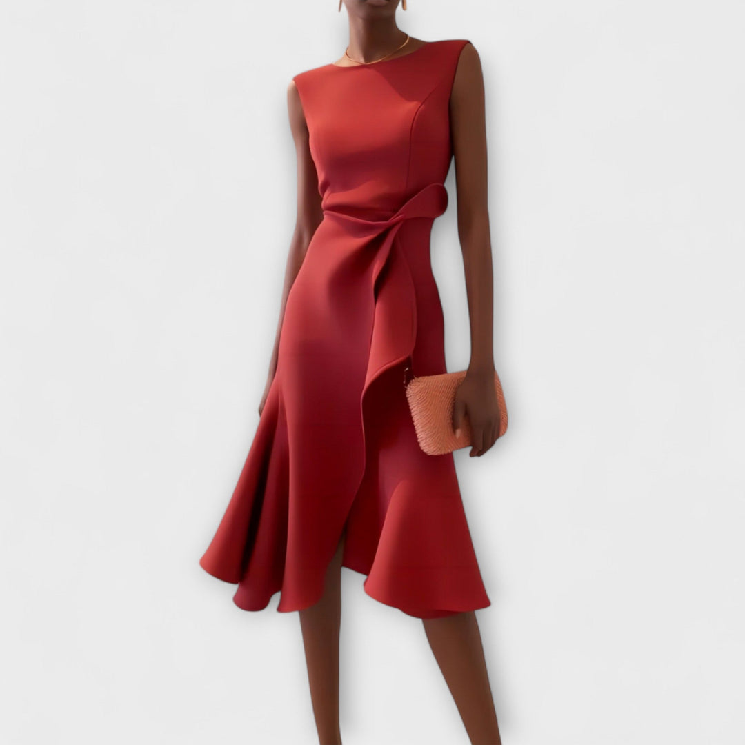 Candela | Elegantes Midikleid für den Sommer mit Falten  
